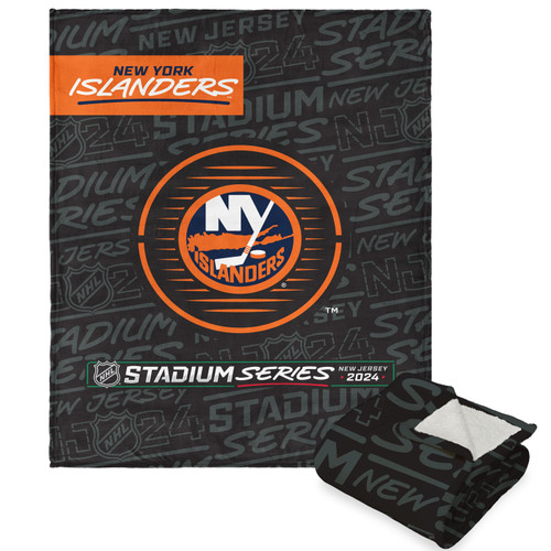 New York Islanders 50" x 60" NHL SS Turnpike Silk Touch Sherpa Throw Blanket