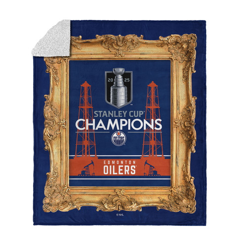 Edmonton Oilers 50" x 60" Portrait Silk Touch Sherpa Throw Blanket