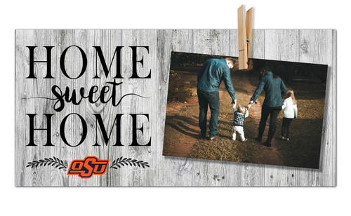 Oklahoma State Cowboys Home Sweet Home Clothespin Frame
