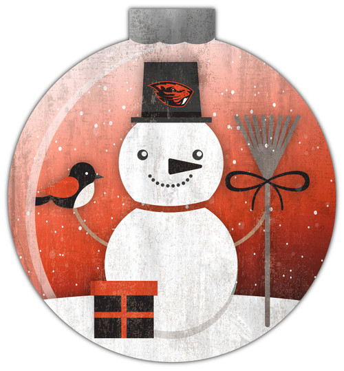 Oregon State Beavers 12" Snow Globe Wall Art