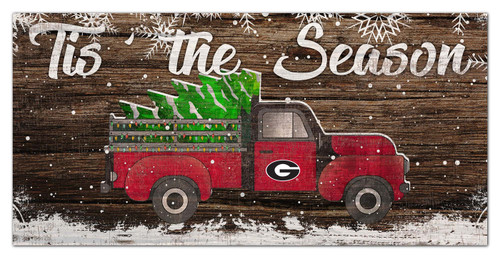 Georgia Bulldogs 6" x 12" Tis the Season Sign