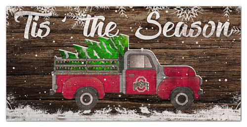 Ohio State Buckeyes 6" x 12" Tis the Season Sign