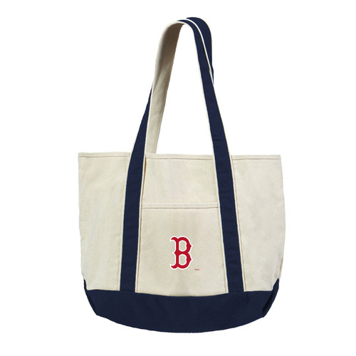 Boston Red Sox Canvas Tote with Colored Strap