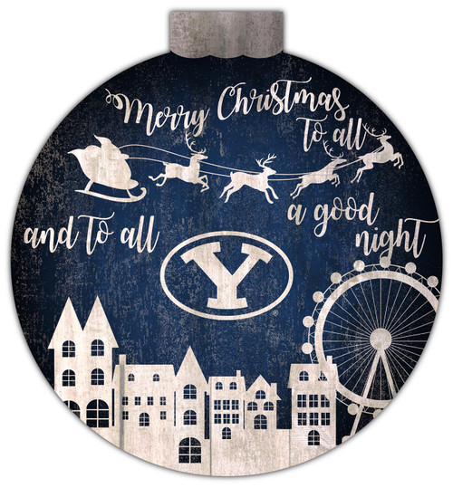 BYU Cougars 12" Christmas Village Wall Art