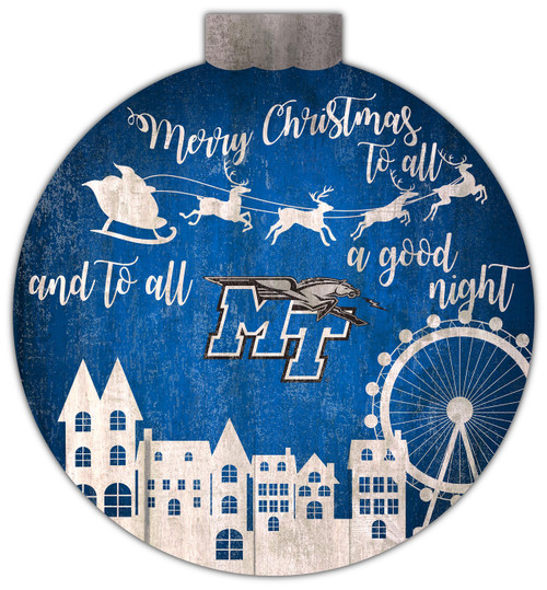 Middle Tennessee State Blue Raiders 12" Christmas Village Wall Art