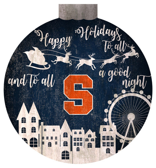 Syracuse Orange 12" Christmas Village Wall Art