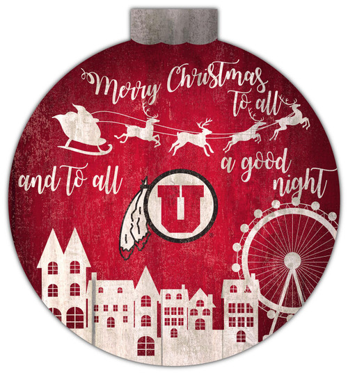 Utah Utes 12" Christmas Village Wall Art