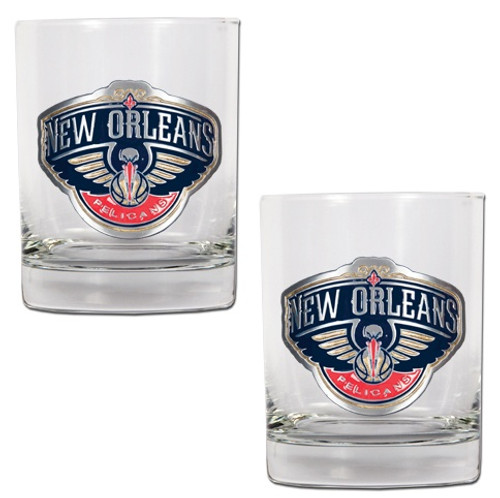 New Orleans Pelicans NBA 2-Piece 14 Oz. Rocks Glass Set