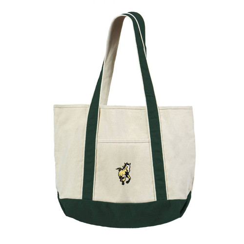 California Polytechnic State Mustangs Canvas Tote with Colored Strap