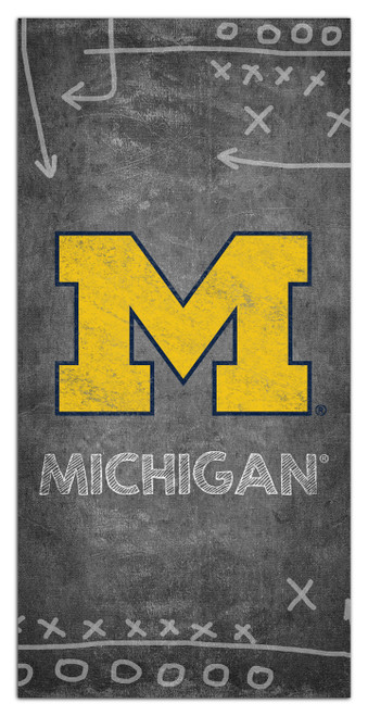 Michigan Wolverines 6" x 12" Chalk Playbook Sign