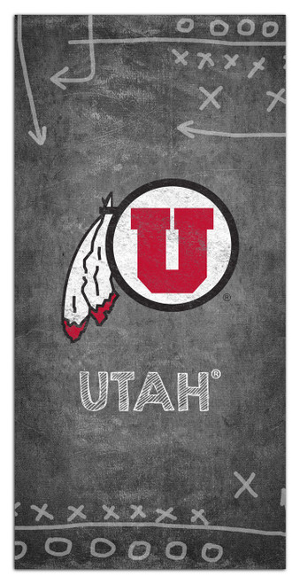 Utah Utes 6" x 12" Chalk Playbook Sign