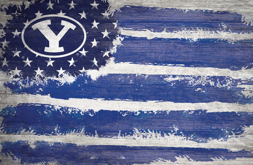 BYU Cougars 17" x 26" Flag Sign
