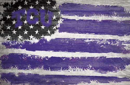 Texas Christian Horned Frogs 17" x 26" Flag Sign