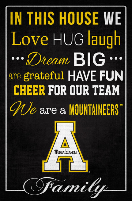 Appalachian State Mountaineers 17" x 26" In This House Sign