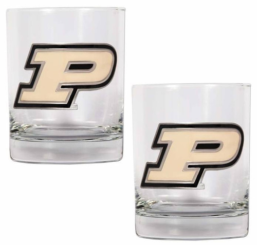 Purdue Boilermakers College 2-Piece 14 Oz. Rocks Glass Set