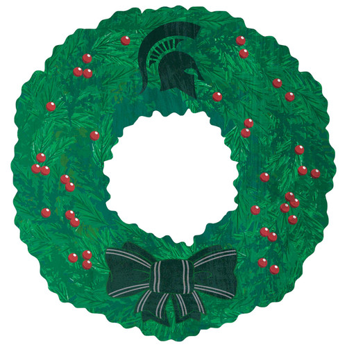 Michigan State Spartans 16" Team Wreath Sign