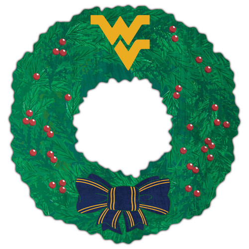 West Virginia Mountaineers 16" Team Wreath Sign