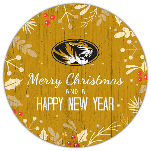Missouri Tigers 12" Merry Christmas & Happy New Year Sign