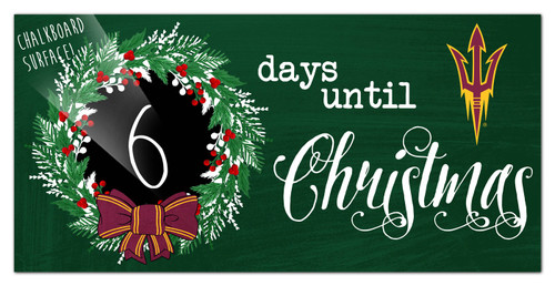 Arizona State Sun Devils 6" x 12" Chalk Christmas Countdown Sign