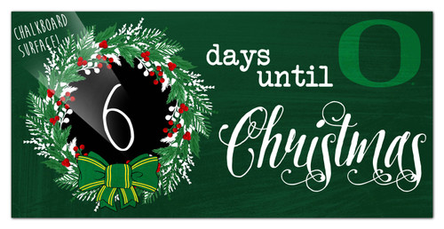 Oregon Ducks 6" x 12" Chalk Christmas Countdown Sign