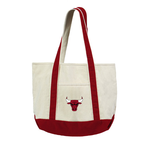 Chicago Bulls Canvas Tote with Colored Strap