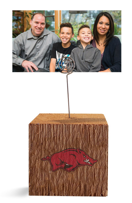Arkansas Razorbacks Block Spiral Photo Holder