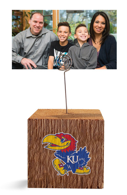Kansas Jayhawks Block Spiral Photo Holder