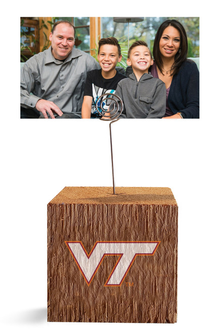 Virginia Tech Hokies Block Spiral Photo Holder