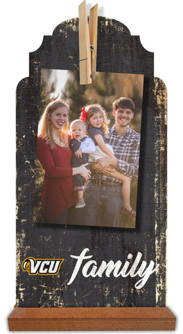 Virginia Commonwealth Rams Family Tabletop Clothespin Picture Holder