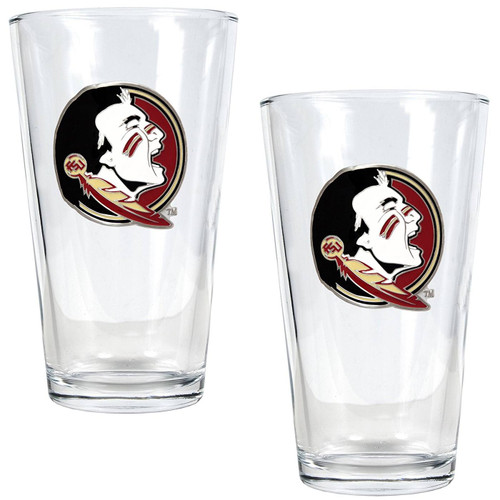 Florida State Seminoles College 16 Oz. Pint Glass 2-Piece Set
