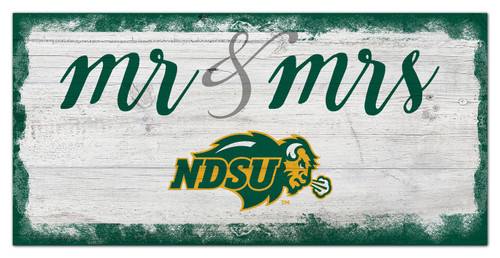 North Dakota State Bison Script Mr. & Mrs. Sign
