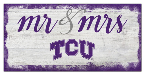 Texas Christian Horned Frogs Script Mr. & Mrs. Sign