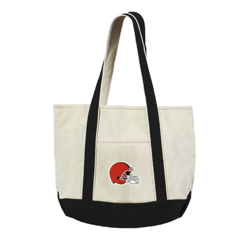 Cleveland Browns Canvas Tote with Colored Strap