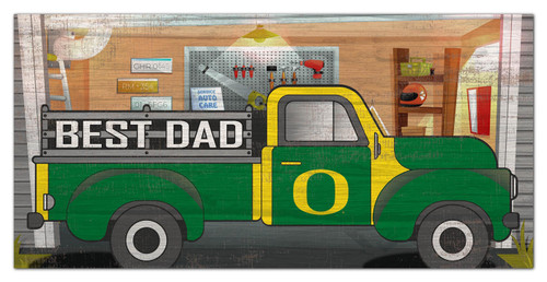 Oregon Ducks Best Dad Truck 6" x 12" Sign