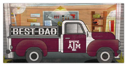 Texas A&M Aggies Best Dad Truck 6" x 12" Sign