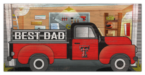 Texas Tech Red Raiders Best Dad Truck 6" x 12" Sign