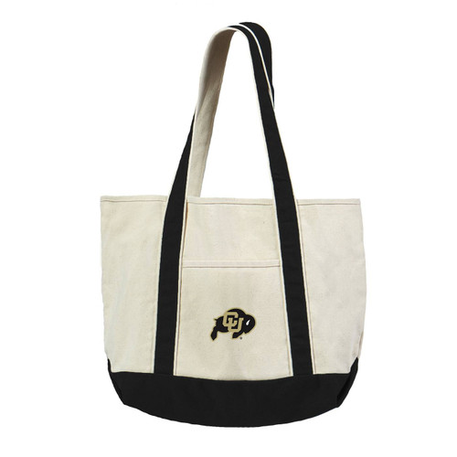 Colorado Buffaloes Canvas Tote with Colored Strap