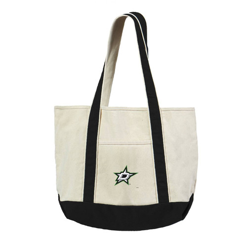 Dallas Stars Canvas Tote with Colored Strap