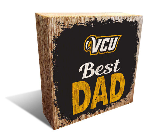 Virginia Commonwealth Rams Best Dad 6" x 6" Block