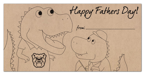 Butler Bulldogs Father's Day Coloring Sign