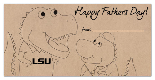 LSU Tigers Father's Day Coloring Sign