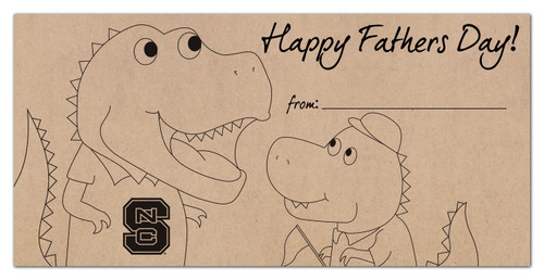 North Carolina State Wolfpack Father's Day Coloring Sign