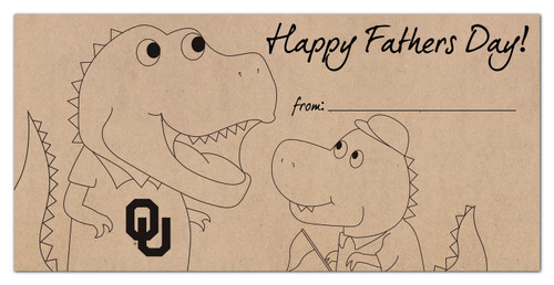 Oklahoma Sooners Father's Day Coloring Sign