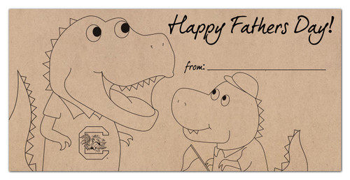 South Carolina Gamecocks Father's Day Coloring Sign