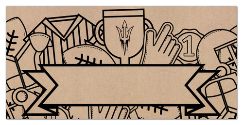 Arizona State Sun Devils Name Banner Coloring Sign