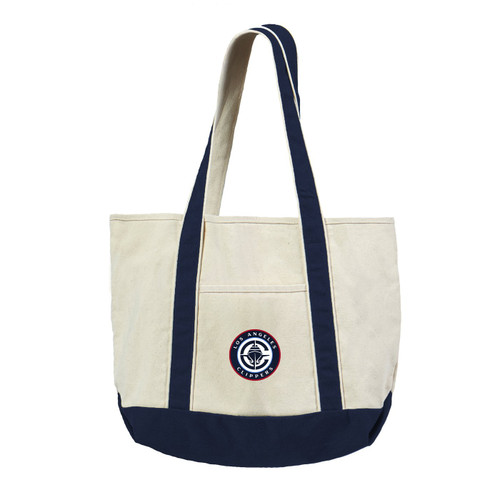 Los Angeles Clippers Canvas Tote with Colored Strap