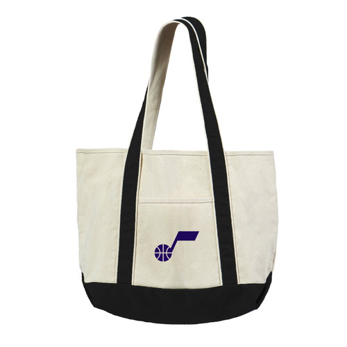 Utah Jazz Canvas Tote with Colored Strap