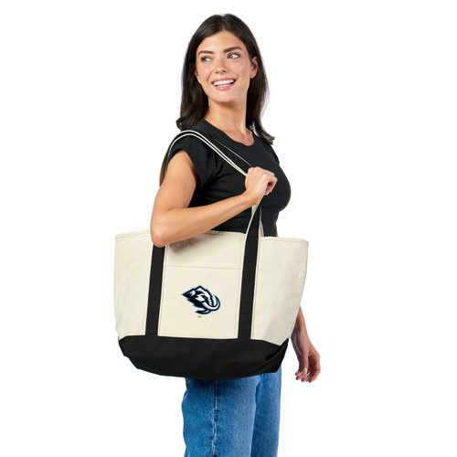 Utah Mammoth Canvas Tote with Colored Strap