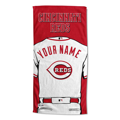 Cincinnati Reds 30" x 60" Jersey Personalized Beach Towel