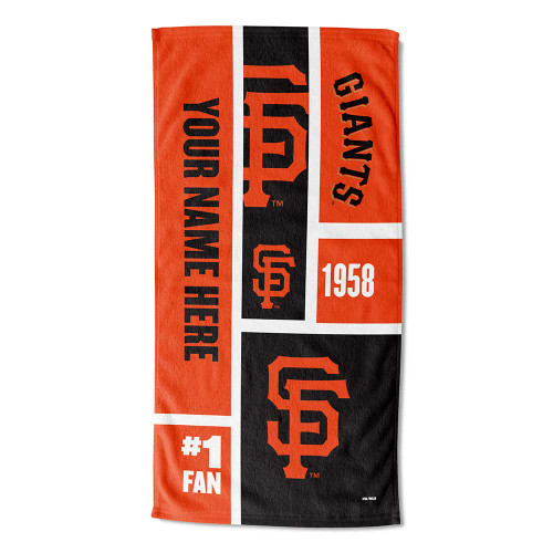 San Francisco Giants 30" x 60" Colorblock Personalized Beach Towel
